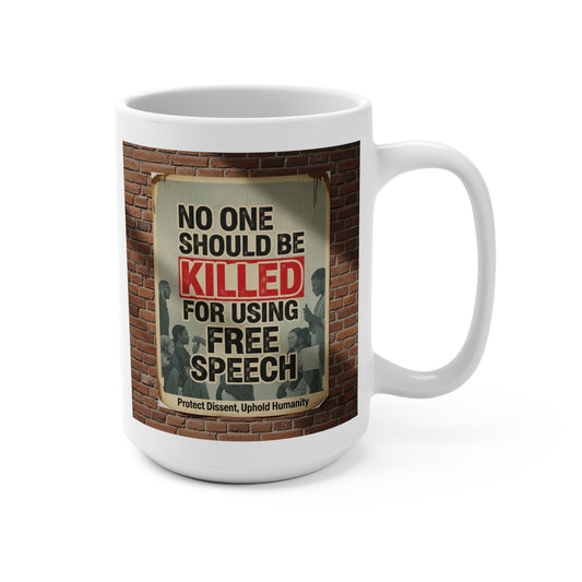 Free Speech Awareness Mug, Activism Drinkware