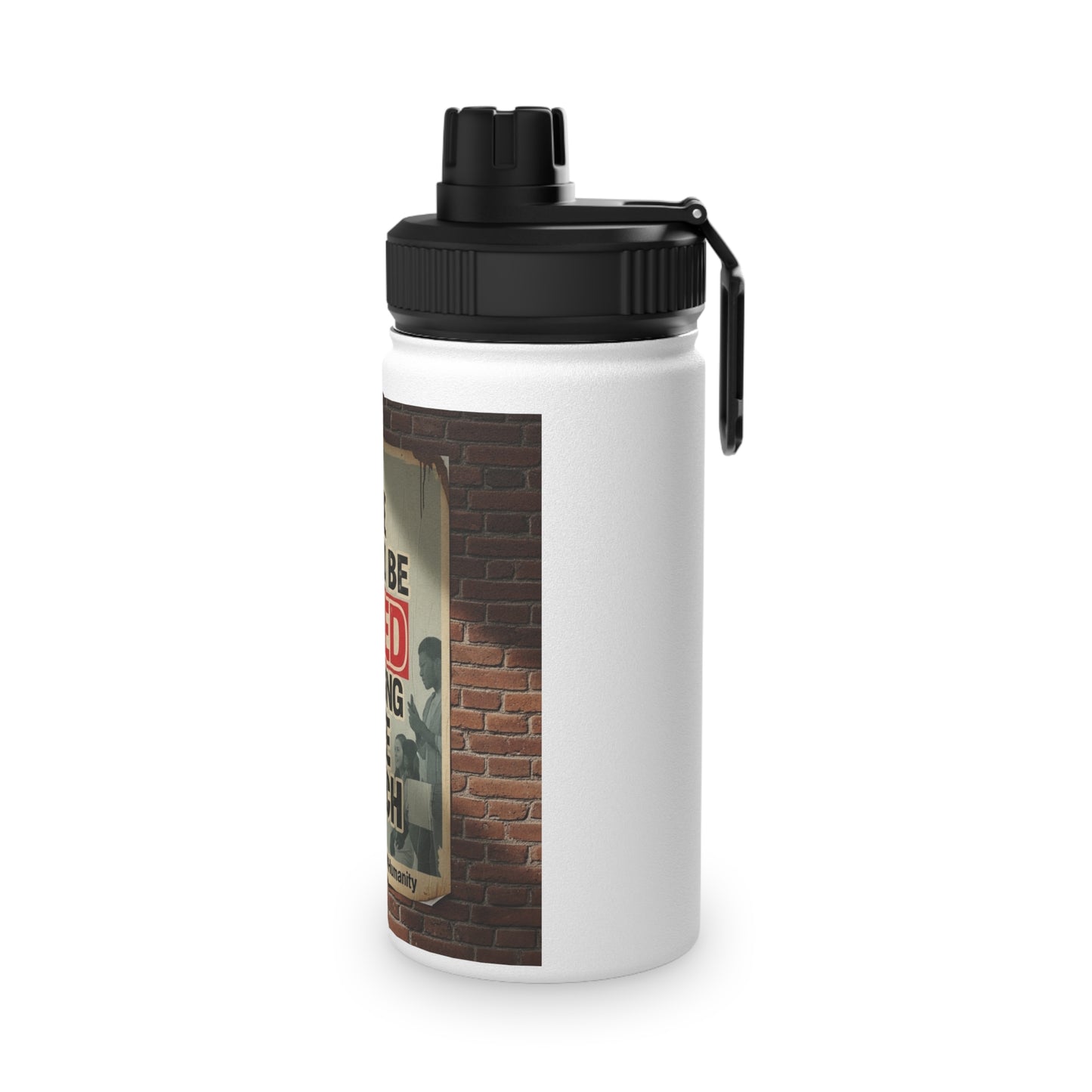 Inspirational Stainless Steel Water Bottle, Free Speech Motivational Sports Bottle