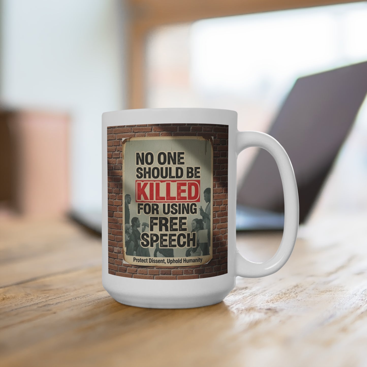 Free Speech Awareness Mug, Activism Drinkware