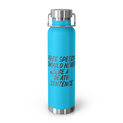 Free Speech Insulated Water Bottle, 22oz - Perfect for Activists