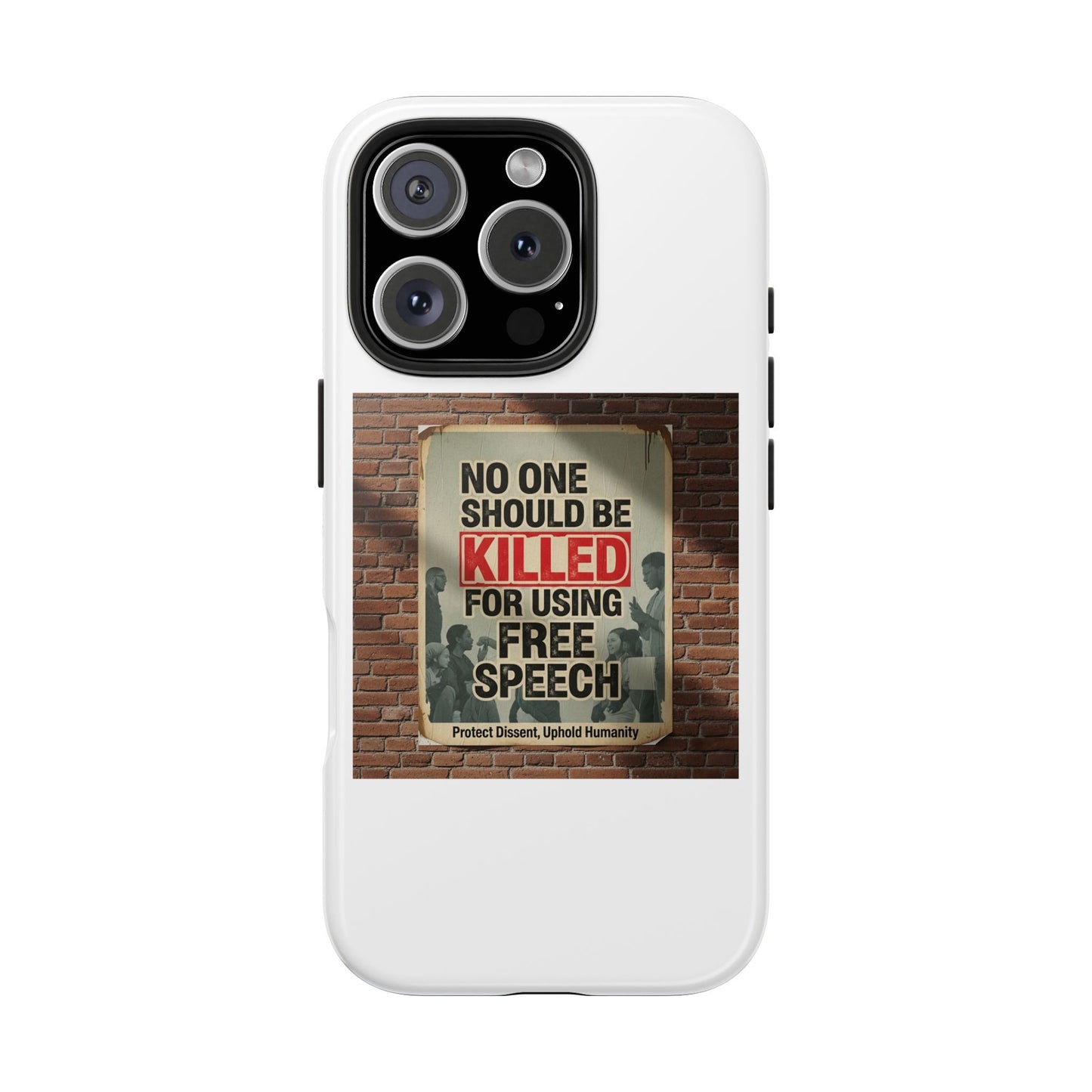 Bold Statement Phone Case: Free Speech Design, Tough Protection