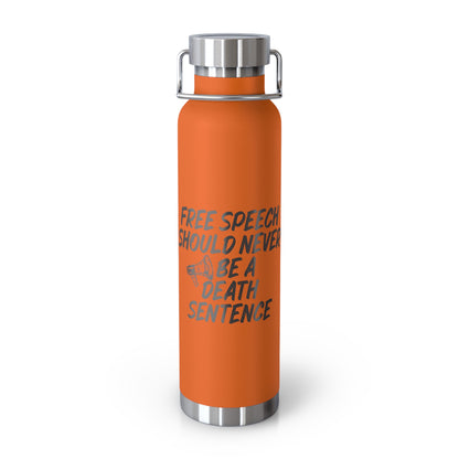 Free Speech Insulated Water Bottle, 22oz - Perfect for Activists