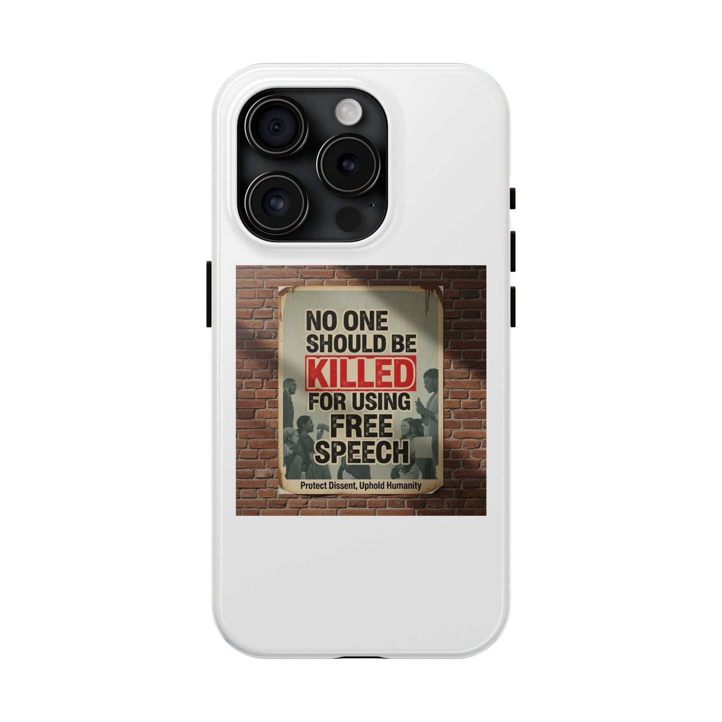 Bold Statement Phone Case: Free Speech Design, Tough Protection