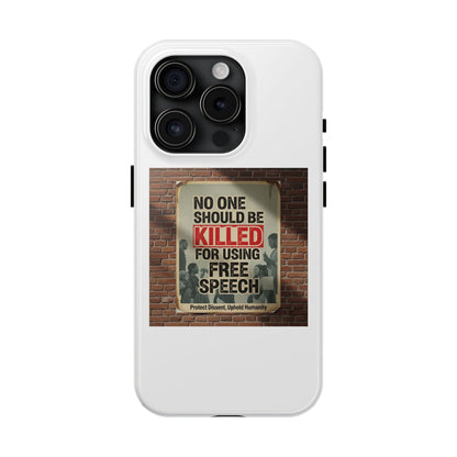 Bold Statement Phone Case: Free Speech Design, Tough Protection