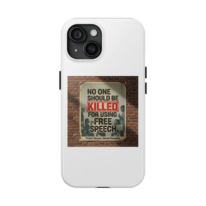 Bold Statement Phone Case: Free Speech Design, Tough Protection