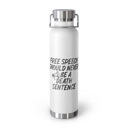 Free Speech Insulated Water Bottle, 22oz - Perfect for Activists