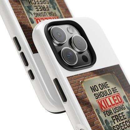 Bold Statement Phone Case: Free Speech Design, Tough Protection