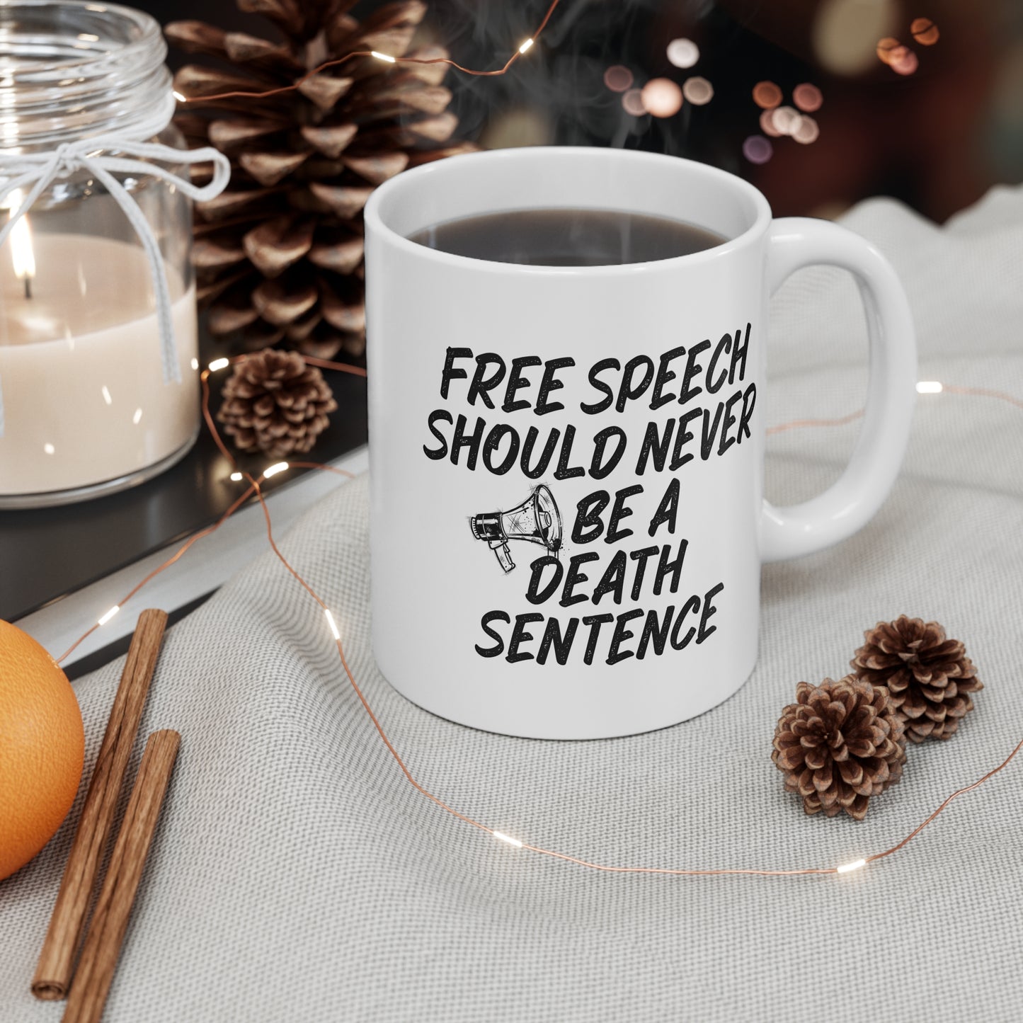 Bold Statement Mug - Free Speech Coffee Cup