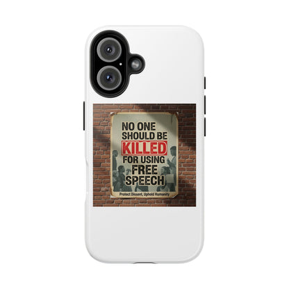 Bold Statement Phone Case: Free Speech Design, Tough Protection