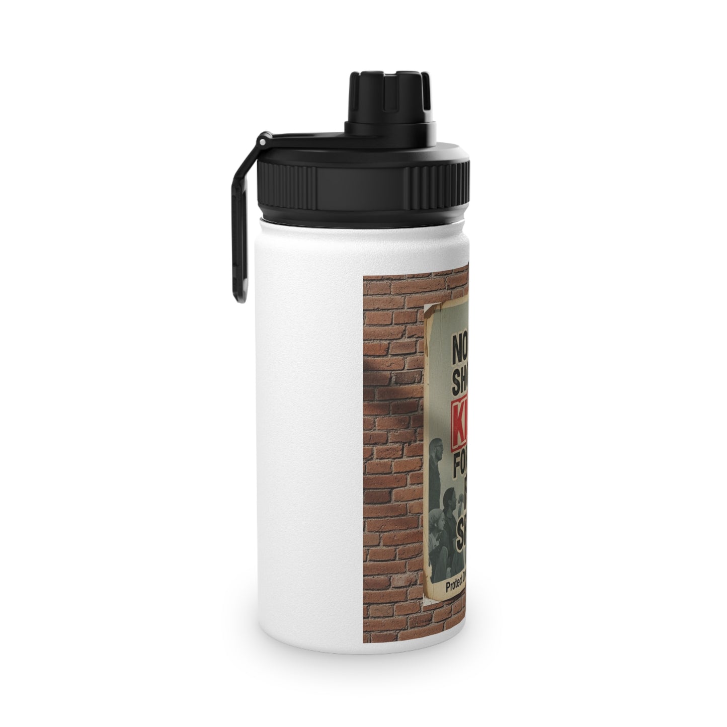 Inspirational Stainless Steel Water Bottle, Free Speech Motivational Sports Bottle