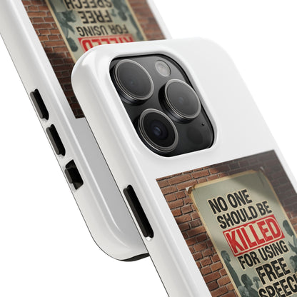 Bold Statement Phone Case: Free Speech Design, Tough Protection