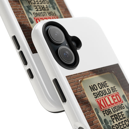 Bold Statement Phone Case: Free Speech Design, Tough Protection