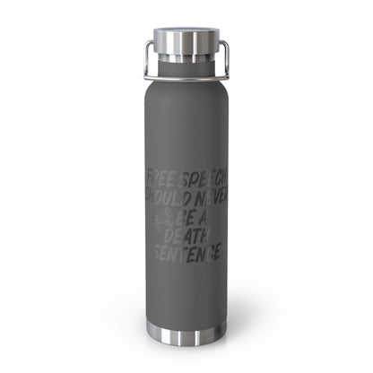 Free Speech Insulated Water Bottle, 22oz - Perfect for Activists