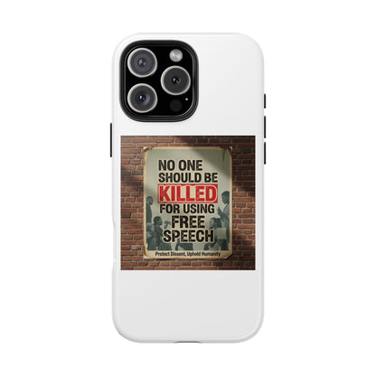 Bold Statement Phone Case: Free Speech Design, Tough Protection