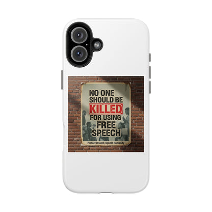 Bold Statement Phone Case: Free Speech Design, Tough Protection
