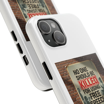 Bold Statement Phone Case: Free Speech Design, Tough Protection