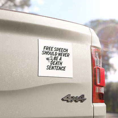 Bold Free Speech Car Magnet | Personalized Vehicle Decal, Protest Magnet
